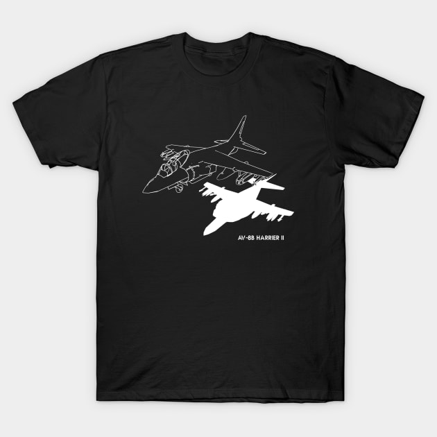 AV-8B Harrier II T-Shirt by Arassa Army